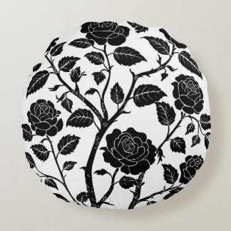 Coussins Ronds Rose noir