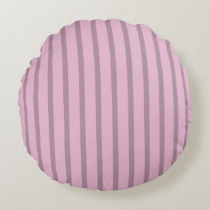 Coussins Ronds Rose Pink et Mauve Rayé Moderne