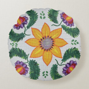 Coussins Ronds Rose tournesol