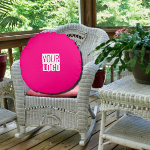 Coussins Ronds rose vif - ajouter le logo