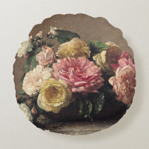 Coussins Ronds Roses dans un plat, 1882