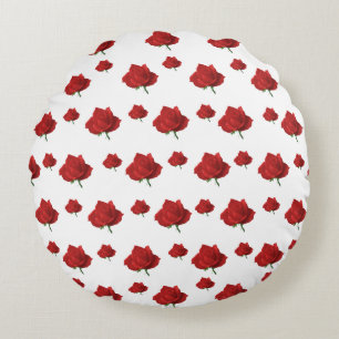 Coussins Ronds Roses rouges