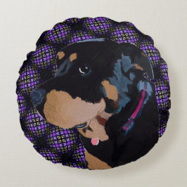 Coussins Ronds Rottweiler, Un Ami Animal Pour Toujours
