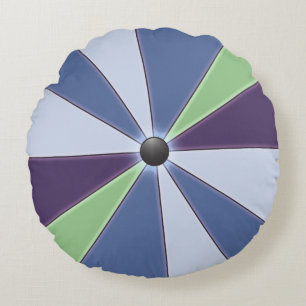 Coussins Ronds Roue couleur bleu
