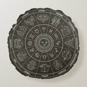 Coussins Ronds Roue Zodiac
