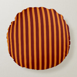 Coussins Ronds Rouge Foncé Et Miel Orange