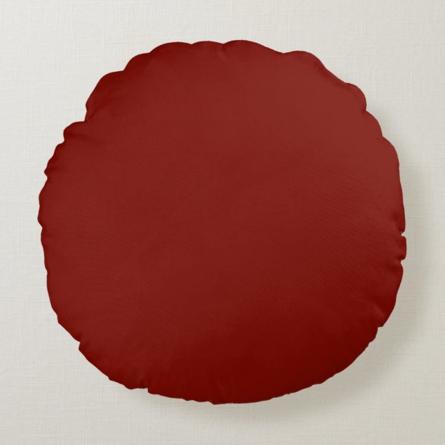 Coussins Ronds Rouge grange (couleur solide) (Devant)