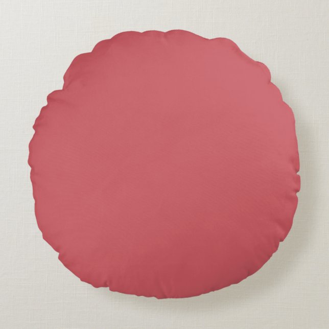 Coussins Ronds Rouge indien couleur uni (Devant)