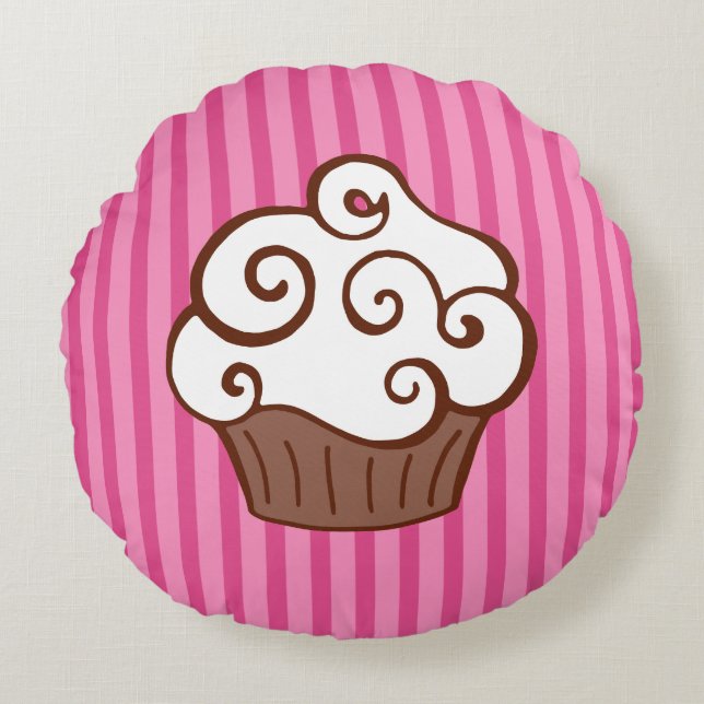 Coussins Ronds Round Cupcake Pillow (Devant)