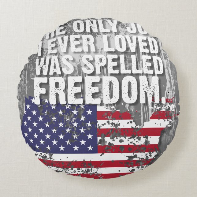 Coussins Ronds Round Pillow – Freedom Job (Devant)