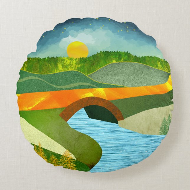 Coussins Ronds Route d'or (Devant)