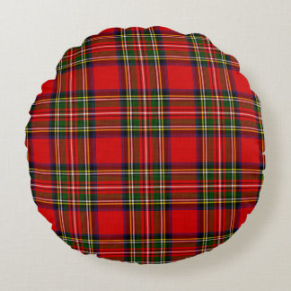Coussins Ronds Royal Stewart Clan Tartan Plaid 
