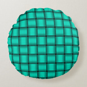Coussins Ronds Ruban Vert Émeraude