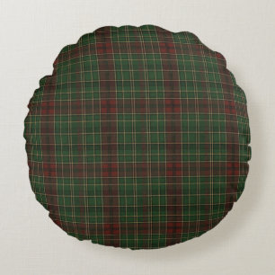 Coussins Ronds Russe, robuste carreaux rouge/vert extérieur
