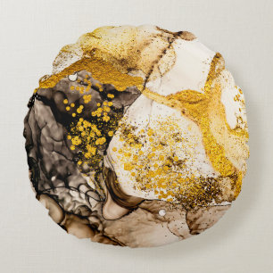 Coussins Ronds Sables sauvage - ART. Tourbillon d'or. Vibrant et