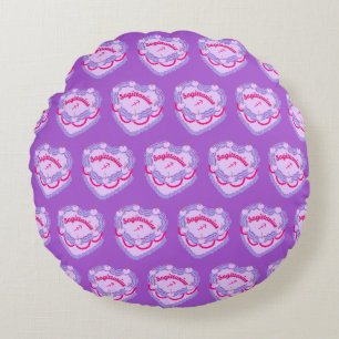 Coussins Ronds Sagittarius Zodiac Coquette Coeur Gâteau d'anniver