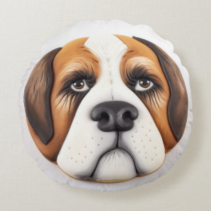 Coussins Ronds Saint Bernard Dog 3D inspiré