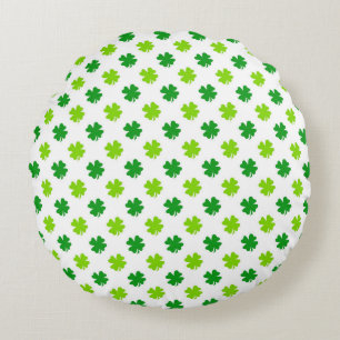 Coussins Ronds Saint Patrick's Day Clover Feuille Motif-54601