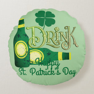 Coussins Ronds Saint Patrick's Day Irlandais Shamrock de la chanc
