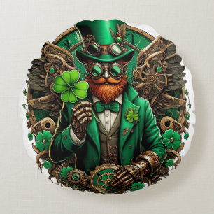 Coussins Ronds Saint Patrick's Day trèfle à vapeur