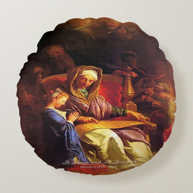 Coussins Ronds Saints Anne et Joachim, Parents de Marie (Devant)