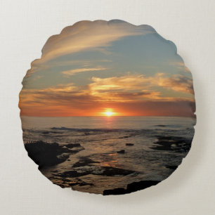 Coussins Ronds San Diego Sunset II California Seascape