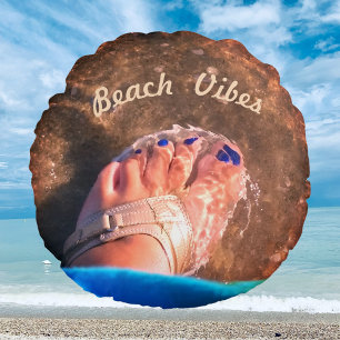 Coussins Ronds Sandals Beach Vibes Circular Pillow