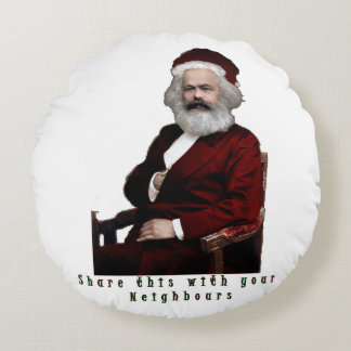 Coussins Ronds SantaKarl MarxMas
