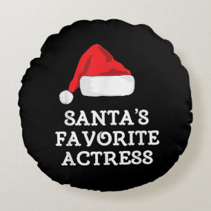 Coussins Ronds Santas Actrice préférée Noël Actrice intérimaire