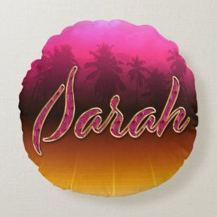 Coussins Ronds Sarah Prénom