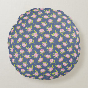 Coussins Ronds Saveurs en fleurs. Tabliers tout-imprimé