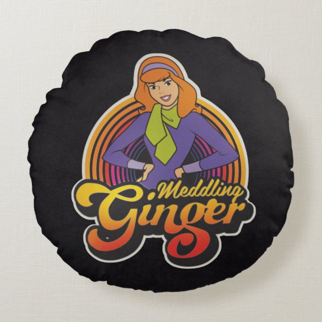 Coussins Ronds Scooby-Doo | Daphné "Gingembre de méditation" (Devant)