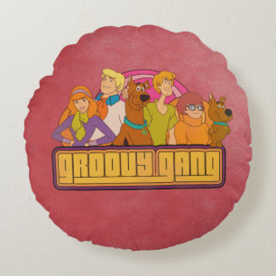 Coussins Ronds Scooby-Doo "Groovy Gang" Retro Cartoon Graphic