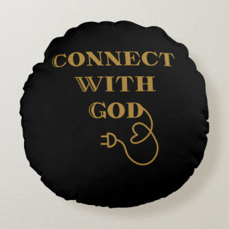 Coussins Ronds Se Connecter Avec Dieu Citation Biblique