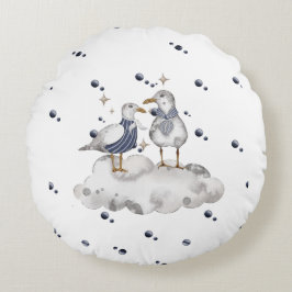Coussins Ronds Seagull Adventure Baby - Nautical Nursery