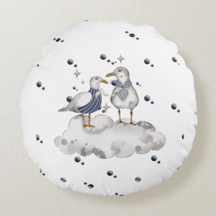Coussins Ronds Seagull Adventure Baby - Nautical Nursery