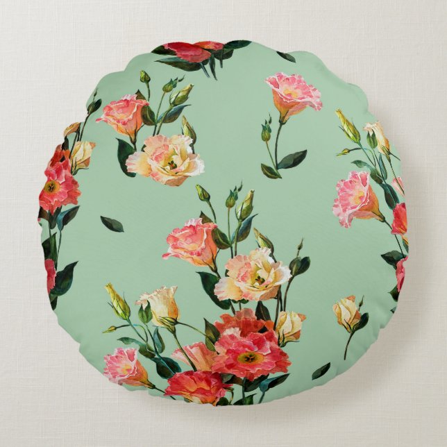 Coussins Ronds Seamless floral pattern in victorian style. Bouque (Devant)