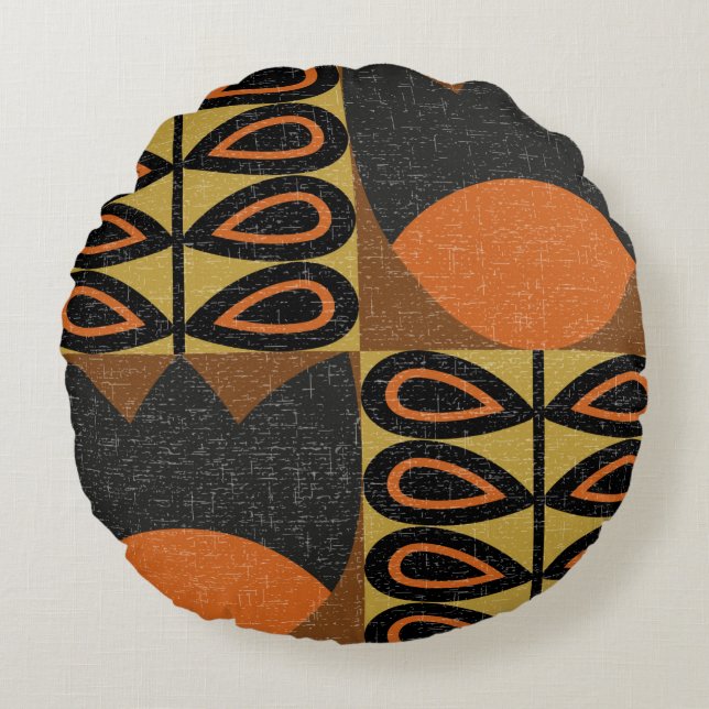 Coussins Ronds seamless pattern in scandinavian design style. Ret (Devant)