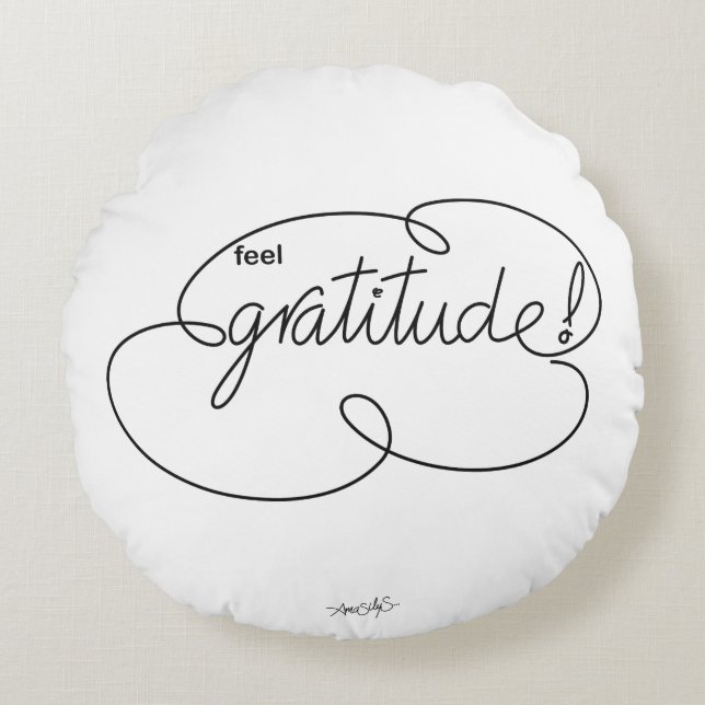 Coussins Ronds sentir GRATITUDE - Nuage gras (Devant)