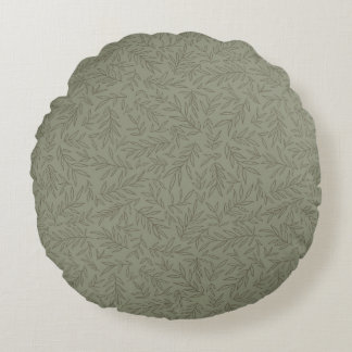 Coussins Ronds Serene Sage Green | Forêt profonde calme ton sur t