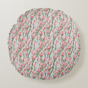 Coussins Ronds Sérénité de rangée rose