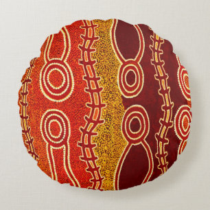 Coussins Ronds Serpents aborigènes .