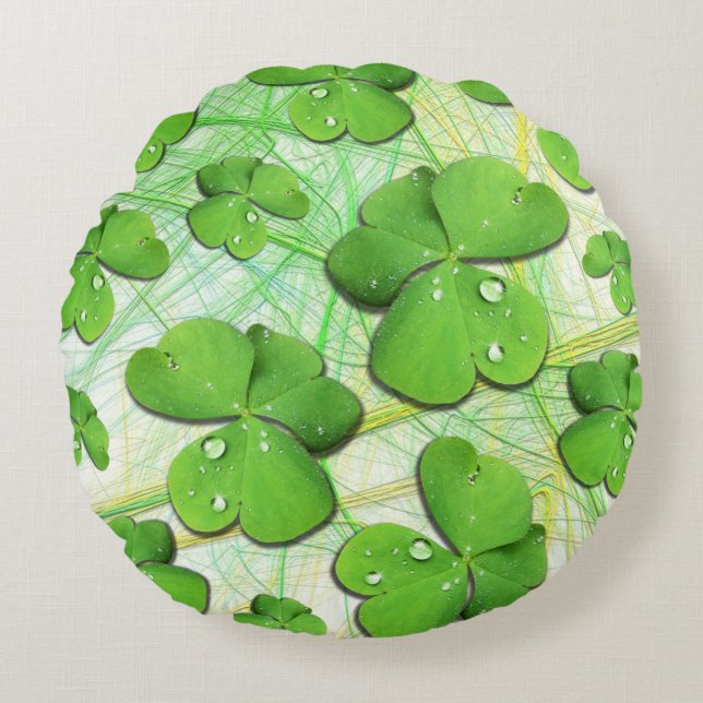 Coussins Ronds Shamrock vert St Patrick iPhone 5 Coque-Mate (Devant)