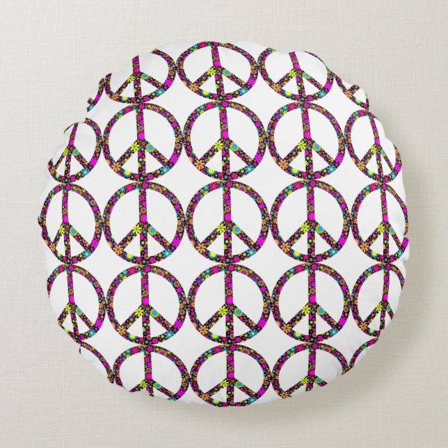 Coussins Ronds SIGNE DE PAIX FLORALE super (Devant)
