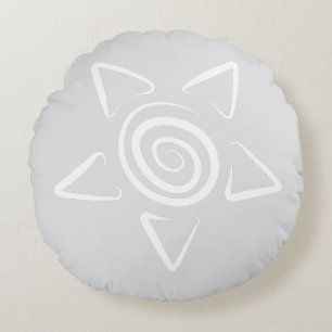 Coussins Ronds Simple Conception Couleur Grise