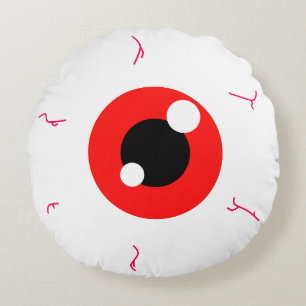 Coussins Ronds Simple Red Eyeball