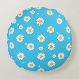 Coussins Ronds Sky Bloom Daisies