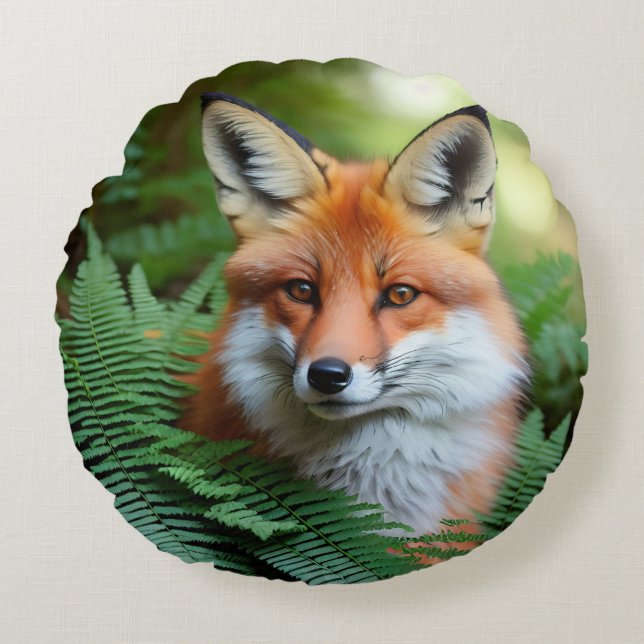 Coussins Ronds "Sly : Le renard dans l'ombre" (Devant)