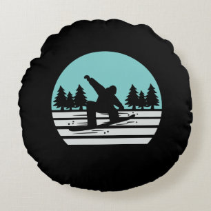 Coussins Ronds Snowboard Rétro Vintage