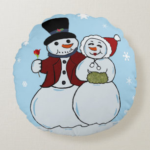 Coussins Ronds Snowcouple
